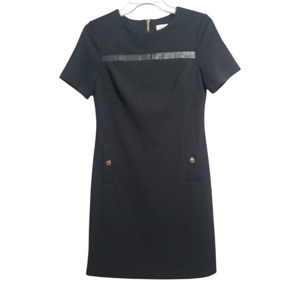 Calvin Klein Black Sheath Dress Size 2 - Picture 1 of 5